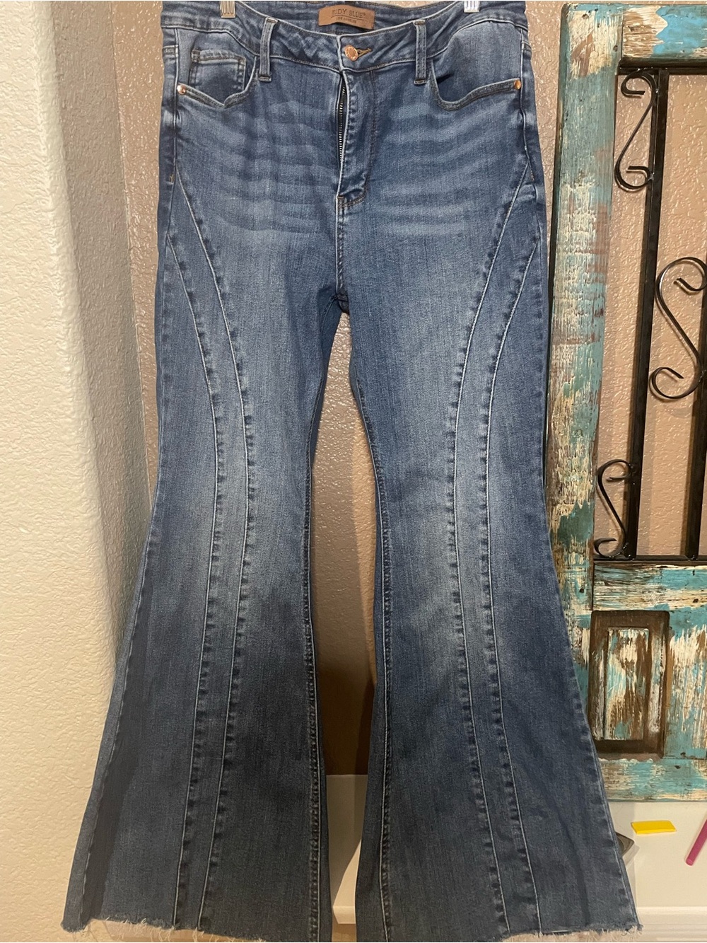 Judy Blue Medium Blue Flare & Wide Leg Jeans